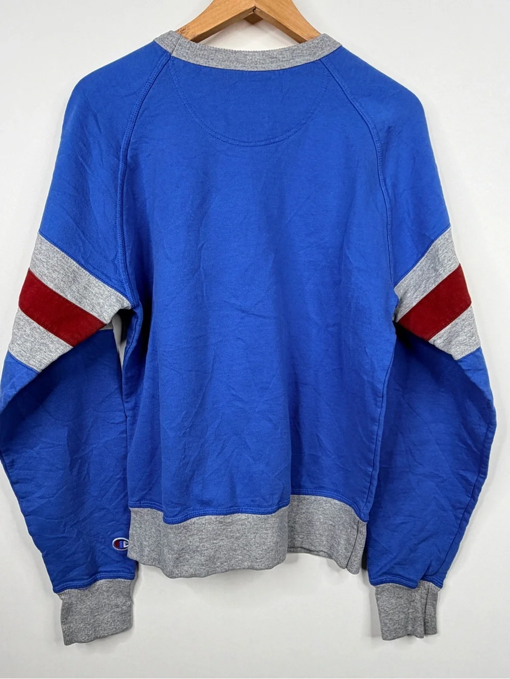 Champion Royal Blue Colorblock Logo Crewneck Sweatshirt